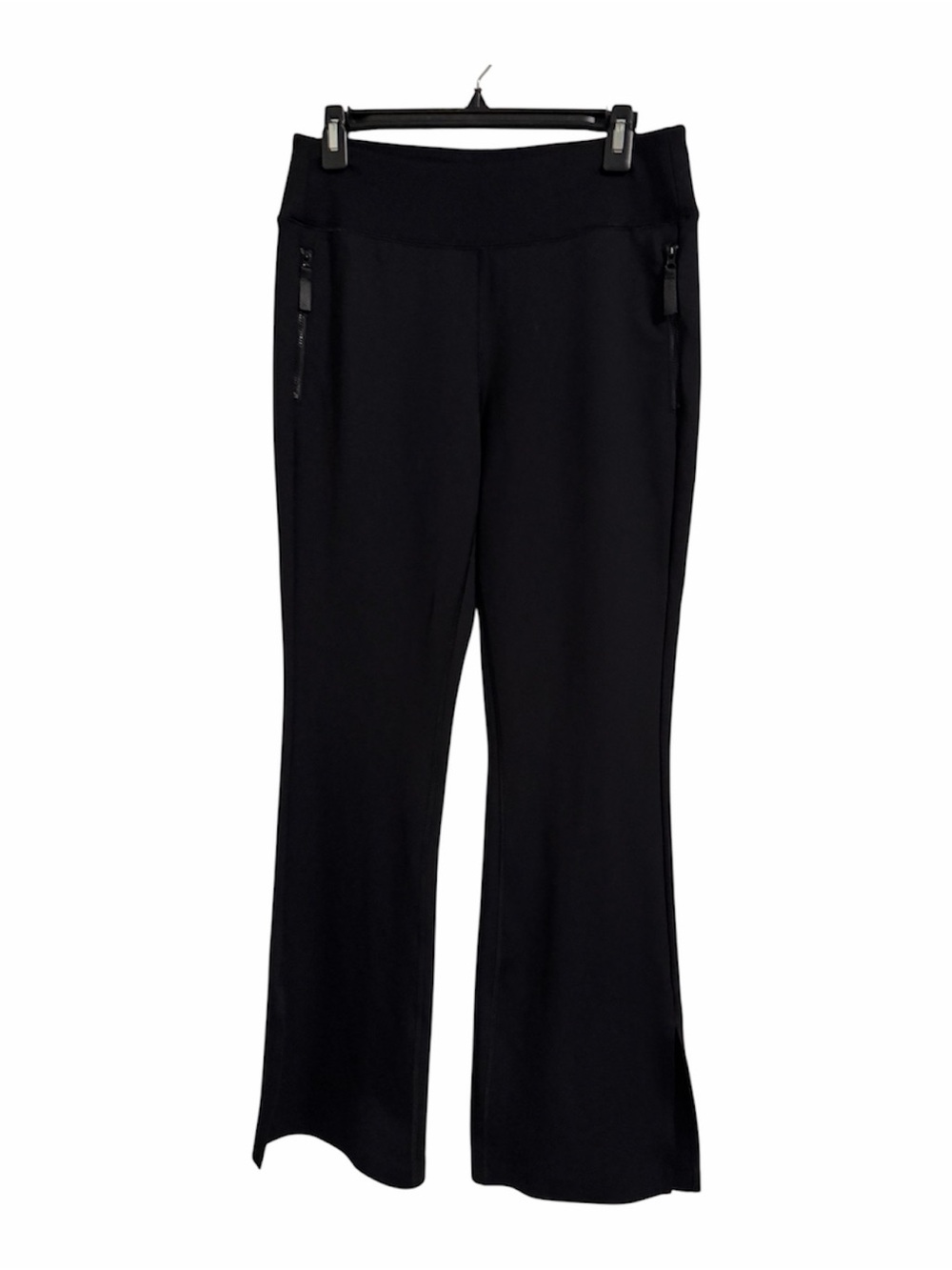 FLX Black Flare Pants Athletic Pants with Zippered Pockets - L